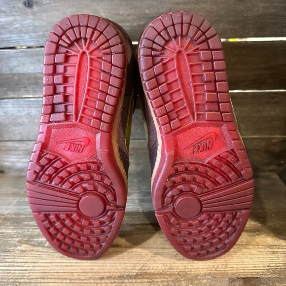 Womens Nike Dunk Super Sky Hi Burgundy Leather Casual Wedges Sneakers‎ Size 8 M - Picture 5 of 6